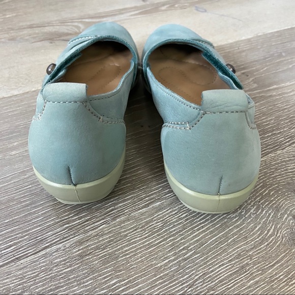HOTTER Suede Light Baby Blue Mary Janes Size 6 - Picture 5 of 9
